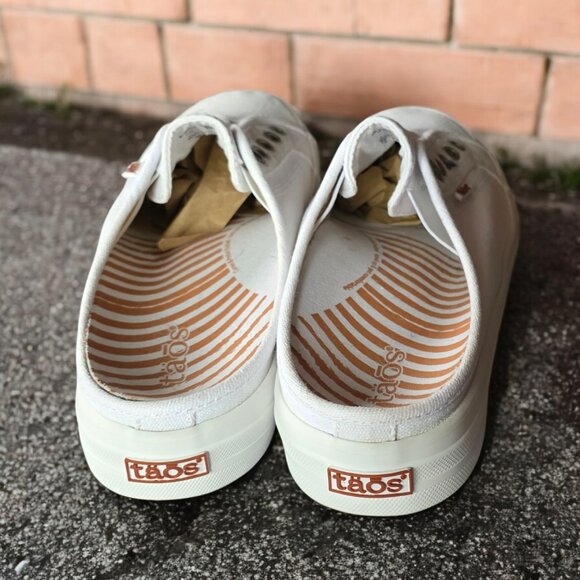TAOS (10) EZ SOUL Laceless Mule Sneaker White Arch & Metatarsal Support - Picture 5 of 10
